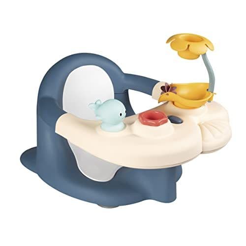 Smoby - Smoby - Little Siège de Bain - 2 en 1 - Tablette d'Activités Réglable - Ventouses Incluses - pour Bébé dès 6 Mois - Fabriqué en France - 140404 - Bleu