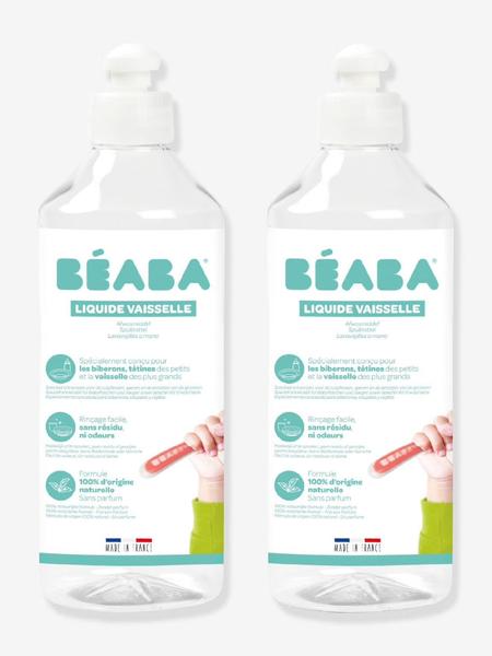 Béaba - Lot de 2 flacons de liquide vaisselle (500 ml) blanc