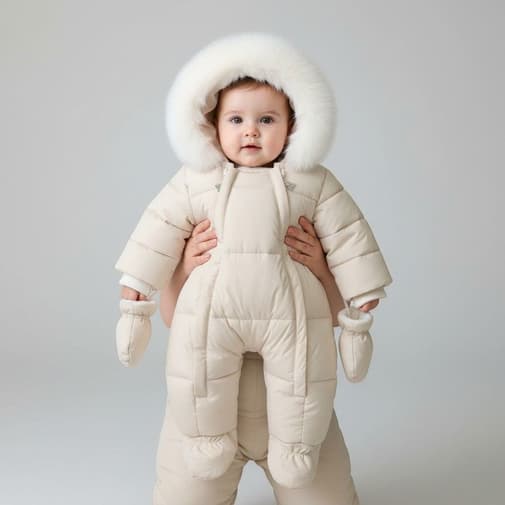 La combi bébé - Combinaison Neige Bebe - Beige
