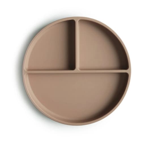 Smallable - Mushie - Assiette en silicone - Beige | Smallable