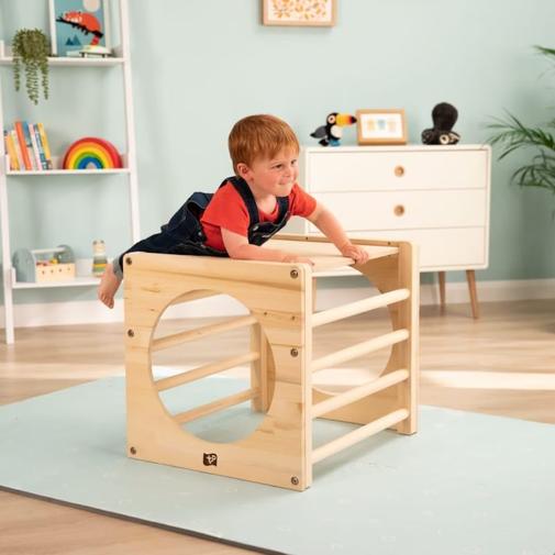 Active Tots - Cube d'escalade montessori en bois fsc® pour enfant dès 1 an