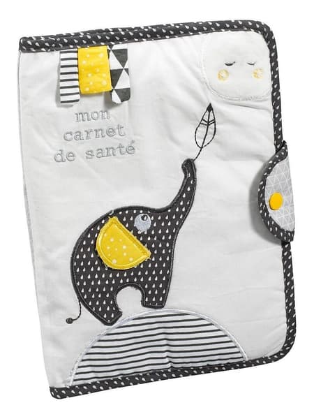 KIABI - Protège carnet de santé en coton gris - SAUTHON
