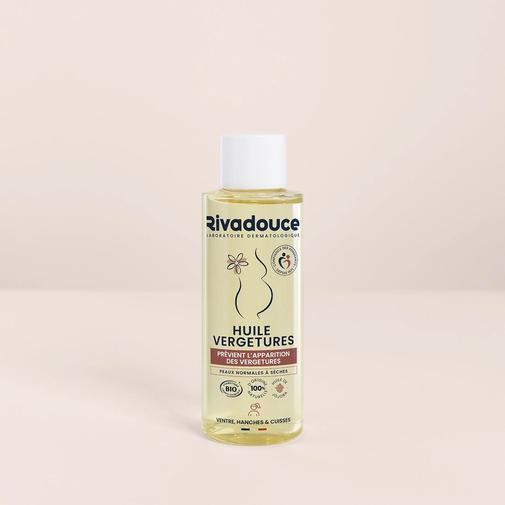rivadouce - Huile Vergetures Grossesse 100ml - Prévient les vergetures - Tous types de peaux - 100% d'ingrédients naturels - Rivadouce
