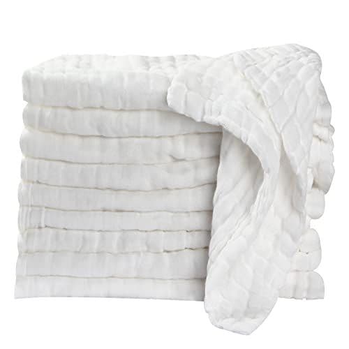 Koo-dib - Koo-dib Lingette Bebe Lavable Debarbouillette Bebe Gant De Toilette Essuie Tout Lavable Serviette Visage Main Bebe Langes Coton BéBé 10 Pcs 25x25cm