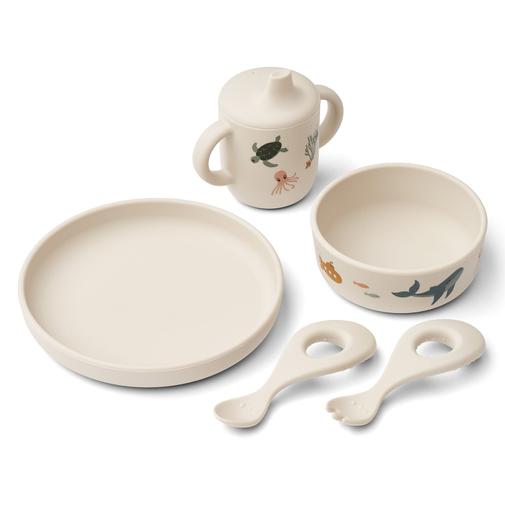 Liewood - Set Repas 5 Pièces Ryle - Sea Creature Sandy