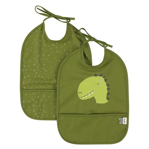 Trixie - Lot de 2 Bavoirs Imperméables - Mr. Dino