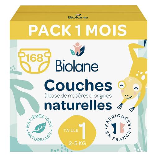 Biolane - Pack 1 Mois de 168 Couches Ecologiques - T1