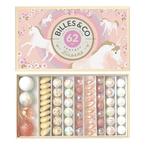 Billes & Co - Billes & Co - Coffret de 62 billes Licorne