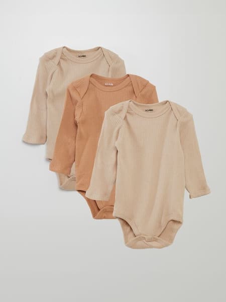 KIABI - Body à manches longues et col US - Lot de 3