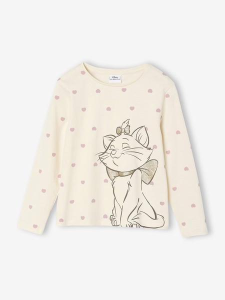 Disney Animals - T-shirt manches longues fille Disney Marie les Aristochats écru