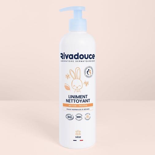 rivadouce - Liniment Nettoyant Bébé 500ml - Change - Peaux sensibles - Certifié bio et 100% d'ingrédients naturels - Rivadouce
