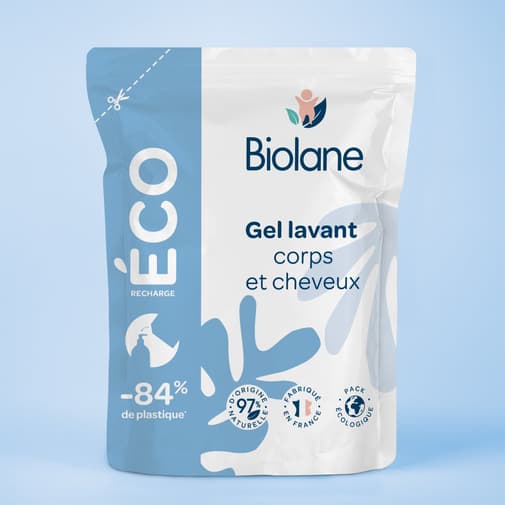 Biolane - Eco-recharge gel lavant corps et cheveux