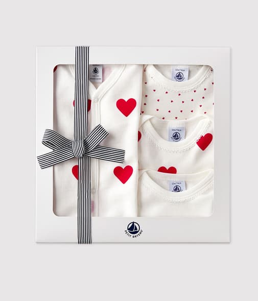 Petit Bateau - Coffret cadeau coeurs bébé