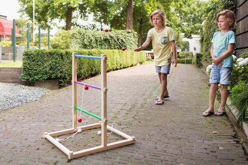 BS Toys - Jeu De Golf Sur Échelle En Bois Fsc - Jeu D'adresse - Jeu Extérieur Multicolore