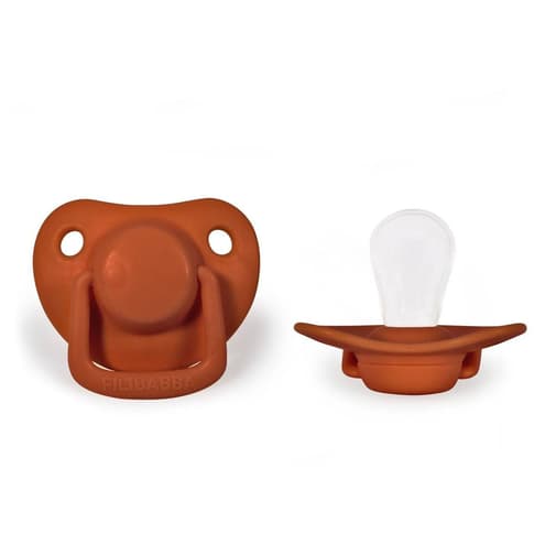 Filibabba - Lot de 2 sucettes anatomique en silicone terracotta - Filibabba