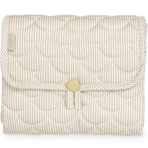 Cam Cam Copenhagen - Tapis à langer bébé de voyage matelassé Classic Stripes Camel