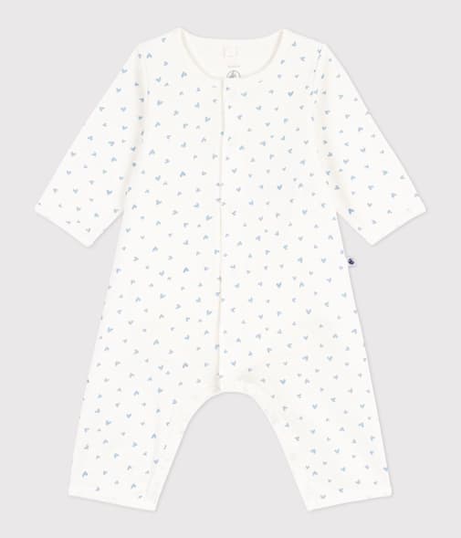 Petit Bateau - Bodyjama bébé sans pieds en coton imprimé petit cœurs
