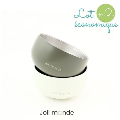 sans-bpa.com - Bol inox double paroi 400 ml coloré CRAIE| Sans BPA