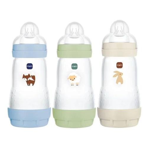 Mam - Lot de 3 Biberons Easy Start anti-colique Débit 2