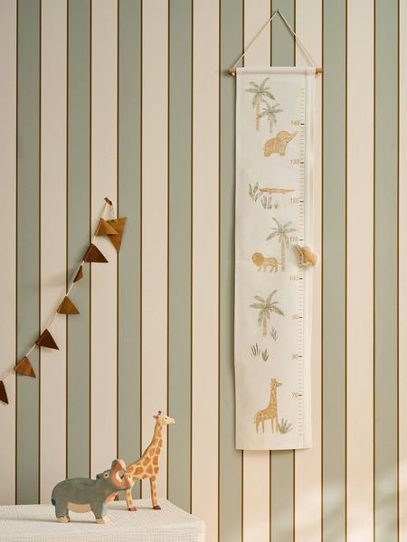 Vertbaudet - Toise enfant en coton motif animaux beige
