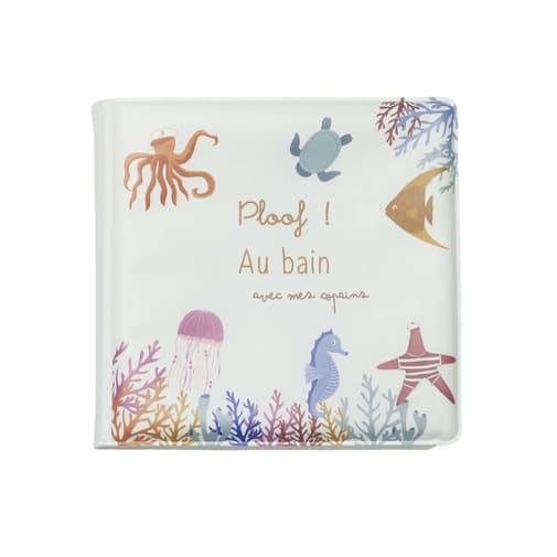 Trois Kilos Sept - Livre de bain animaux de la mer blanc - Trois Kilos Sept