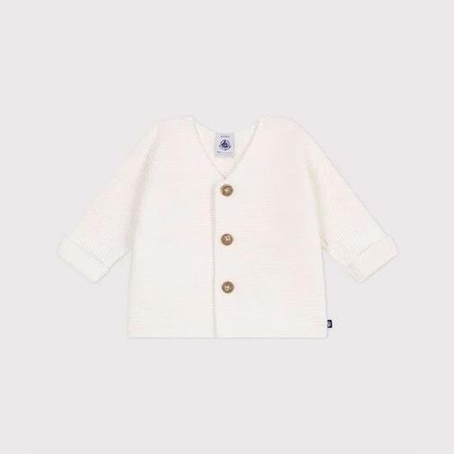 Petit Bateau - Cardigan tricot point mousse en coton