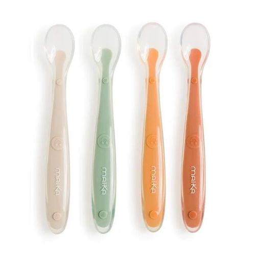 Maïka - Lot de 4 Cuillères bébé Silicone