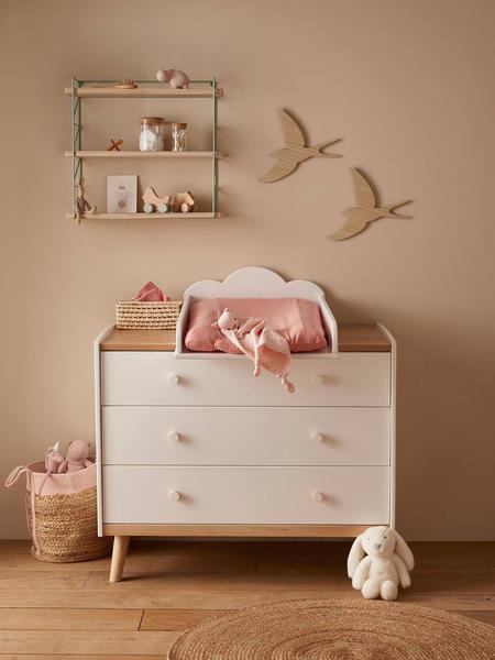 Vertbaudet - Commode avec poignées personnalisables LIGNE CONFETTI blanc
