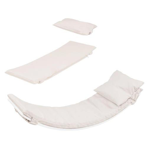 Mamoi - Planche d'équilibre pour enfant en contreplaqué et matelas beige