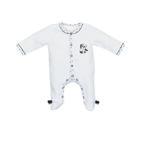 Sauthon - Pyjama velours Blanc taille 1 mois Chao Chao