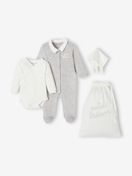 Vertbaudet - Kit naissance 6 Pièces gris chiné