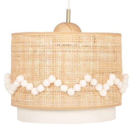 Maisons du Monde - Suspension en rotin et polyester recyclé écru D34