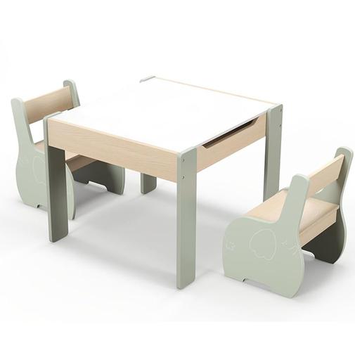 Giantex - Table enfant avec chaise dossier ergonomique vert