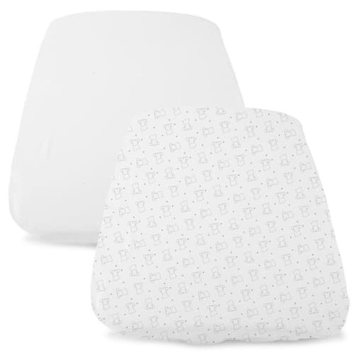 Chicco - Lot de 2 draps housse Next2Me Forever imprimé ours