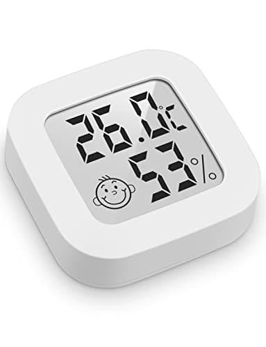 Houdian - Mini Thermomètre Hygromètre Intérieur Digital à Haute Précision, Moniteur de Température et Humidimètre, Thermo Hygromètre Indicateur du Niveau de Confort
