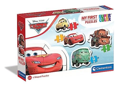 Clementoni - Puzzle Disney Cars - 4 Puzzles Évolutifs Supercolor 3-12 Pièces - Dès 2 Ans