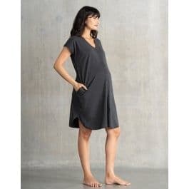 Seraphine - Whitney | Chemise de nuit d'hôpital en coton biologique  - Gris
