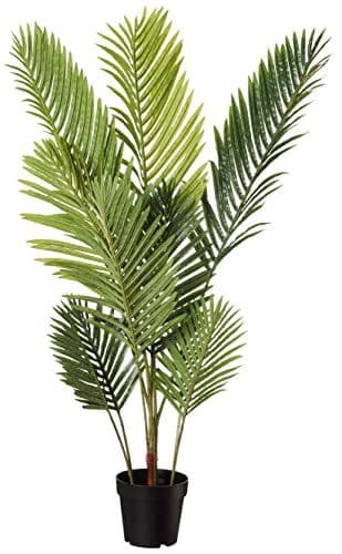 Amazon Basics - Amazon Basics Palmier artificiel avec pot de fleurs en plastique, 119.8 cm, vert