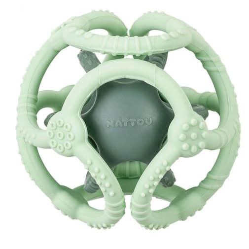 Nattou - Set de 2 balles en Silicone menthe