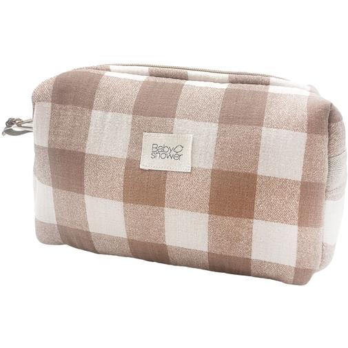 Babyshower - Trousse de toilette Camilla Vichy Caramel