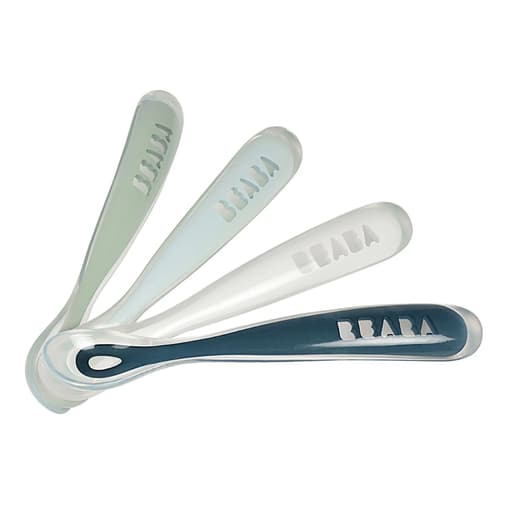 Béaba - Cuillère 1er âge soft en silicone - Lot de 4