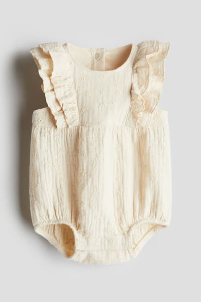 H&M - Barboteuse volantée - Beige clair - ENFANT | H&M FR