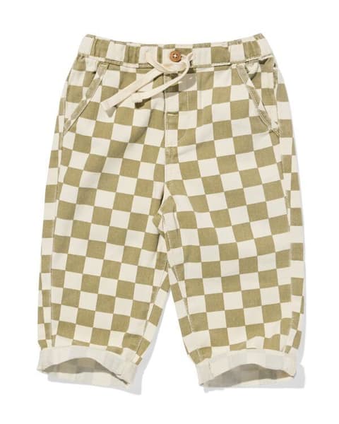 Hema - pantalon bébé coupe confortable carreaux vert - HEMA