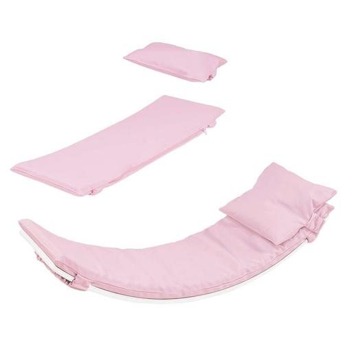 Mamoi - Planche d'équilibre pour enfant en contreplaqué et matelas rose