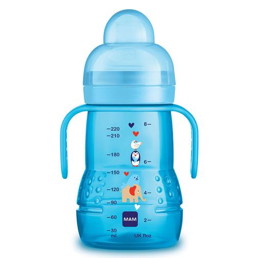 Mam - Biberon de Transition Bleu - 220 ml
