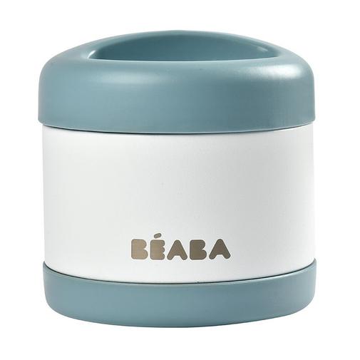 Béaba - Thermo-portion en inox 500 ml Blue - Blanc