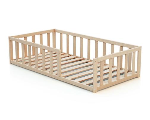 Webaby - Lit enfant au sol en bois hêtre brut