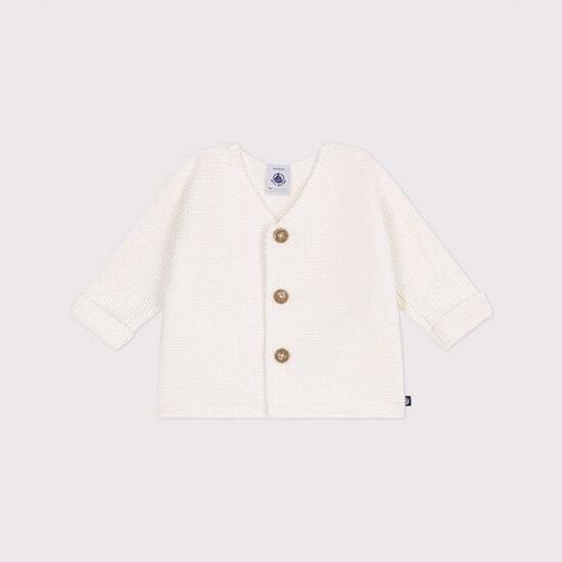 Petit Bateau - Cardigan tricot point mousse en coton