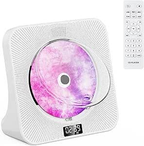 Ivcdodvd - Lvcdodvd CD Player with Bluetooth 5.0 Mini CD Player with Speakers for Home small Hi-Fi Sound CD Music Player with Remote Control LED Display Dust Cover Support FM Radio USB AUX: Amazon.co.uk: Electronics & Photo