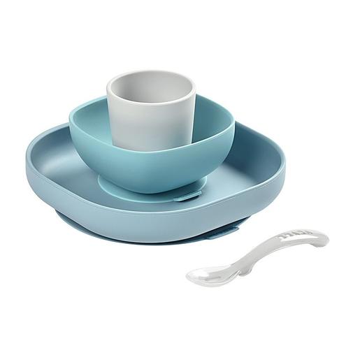 Béaba - Set de vaisselle en silicone 4 pièces – Jungle - Multicolore